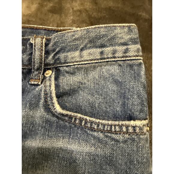 Topshop Moto-Wmns Rosa Shorts-Denim Med Wash-Cuffed Raw Hem Distressed-US 2/UK 6 - Picture 6 of 16